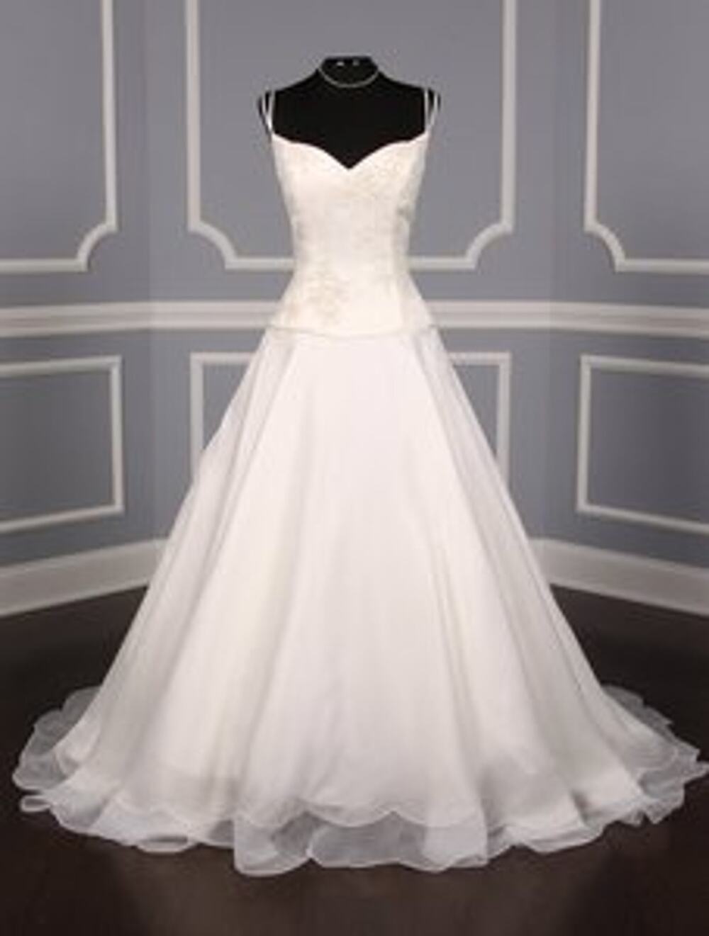 St. Pucchi Justine Z158 Diamond White Aline Sleeveless Wedding Dress Gown 12